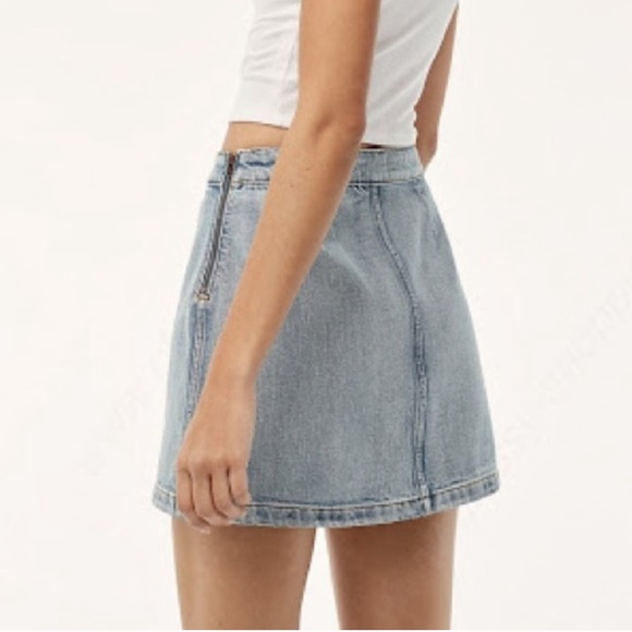 Aritzia Dresses & Skirts - Aritzia Wilfred denim high waisted mini skirt